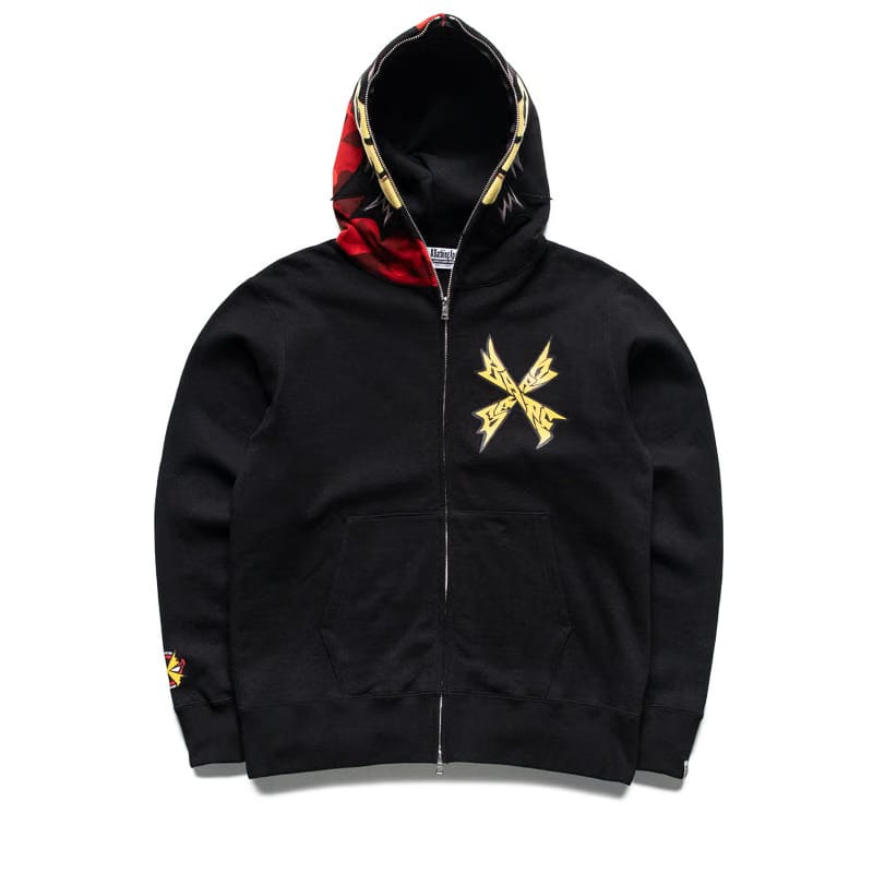 BAPE A Bathing Ape Bapeman-X Full Zip Hoodie - Black