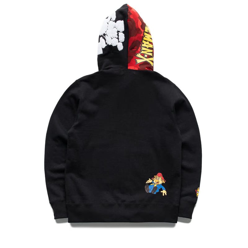 BAPE A Bathing Ape Bapeman-X Full Zip Hoodie - Black