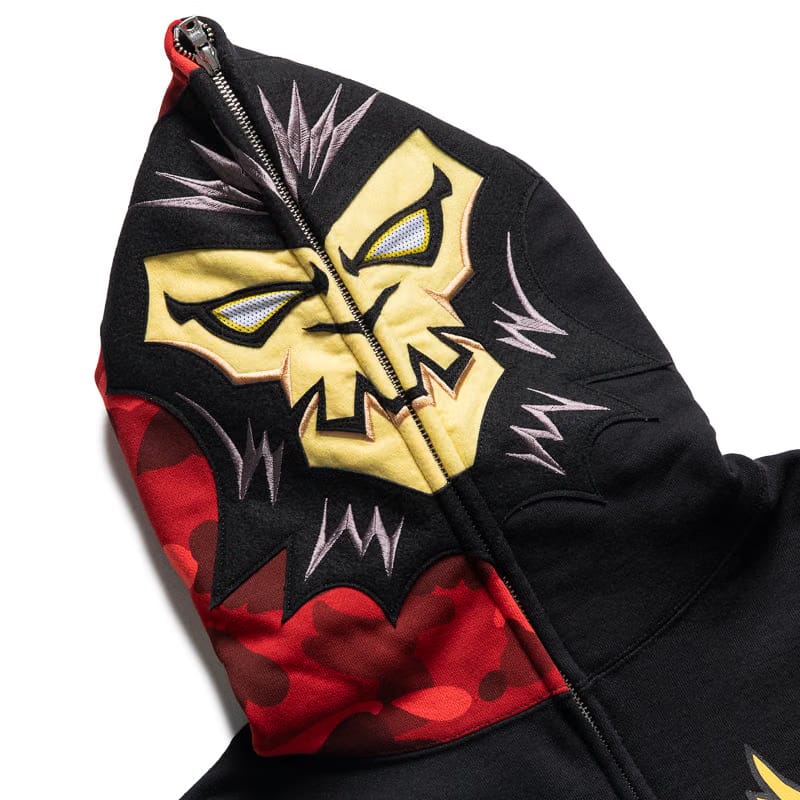 BAPE A Bathing Ape Bapeman-X Full Zip Hoodie - Black