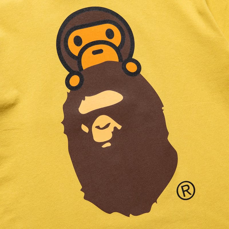 BAPE A Bathing Ape Milo On Ape Head Tee - Yellow
