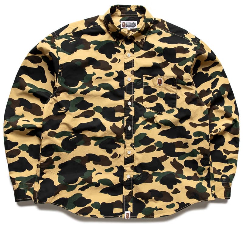 BAPE A Bathing Ape 1st Camo One Point L/S Shirt - Yellow