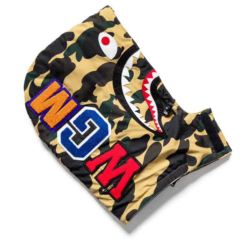 BAPE A Bathing Ape 1st Camo Shark Snowboard Jacket - Yellow