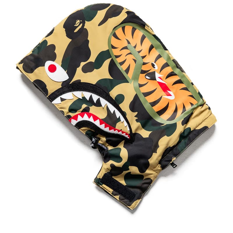 BAPE A Bathing Ape 1st Camo Shark Snowboard Jacket - Yellow