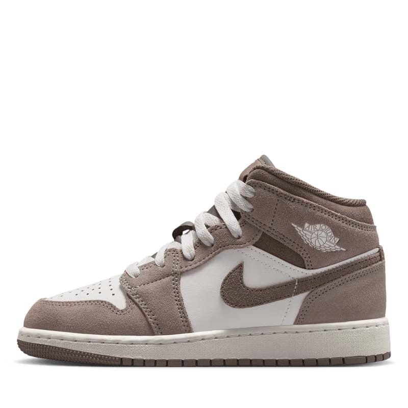 Air Jordan 1 Mid (GS) - Enigma Stone/Olive Grey