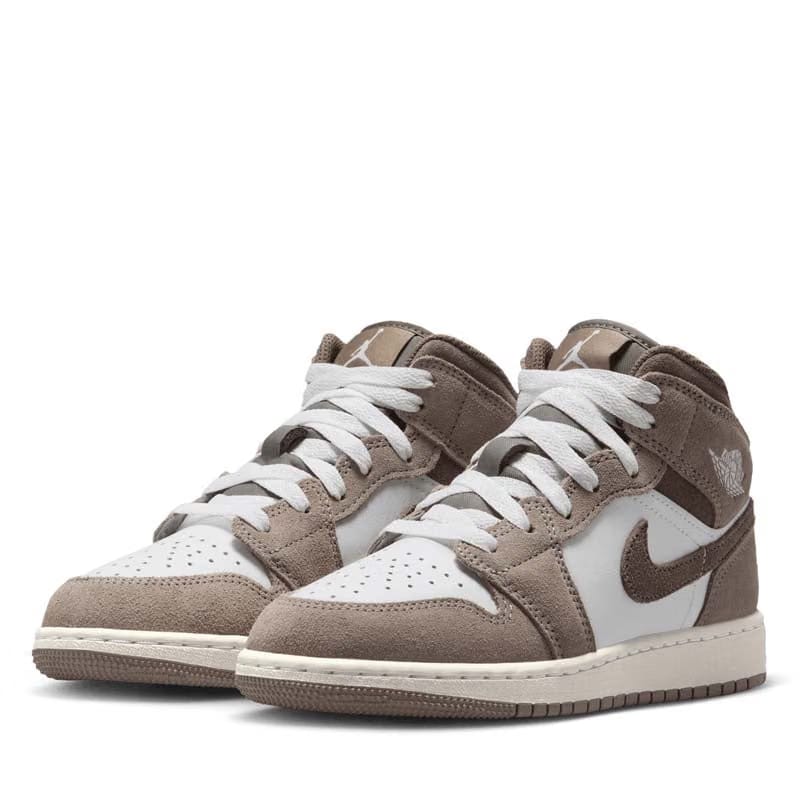 Air Jordan 1 Mid (GS) - Enigma Stone/Olive Grey