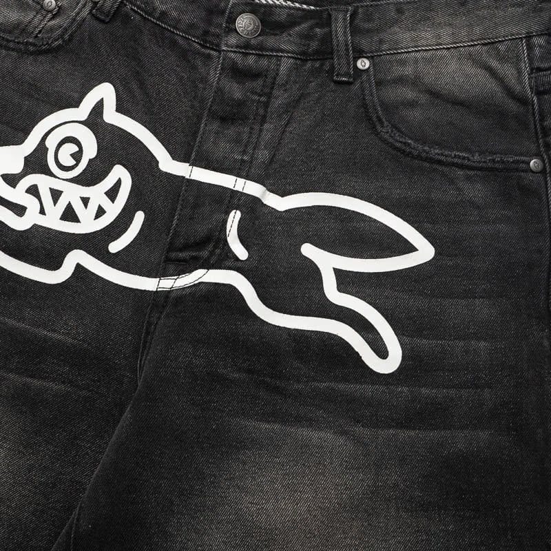 Ice Cream Breyer Jean Shorts - Black Fudge