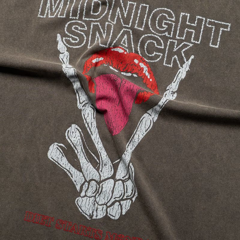 Diet Starts Monday Midnight Snack Cut Off Tee - Vintage Black