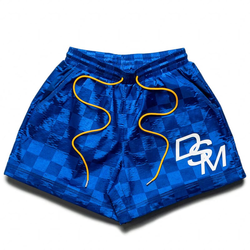 Diet Starts Monday Checkered Nylon Shorts - Blue