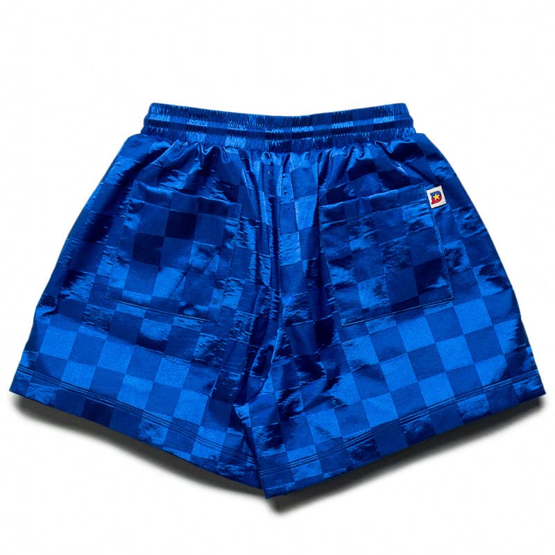 Diet Starts Monday Checkered Nylon Shorts - Blue