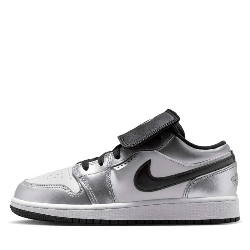 Air Jordan 1 Low SE (GS) - White/Metallic Silver
