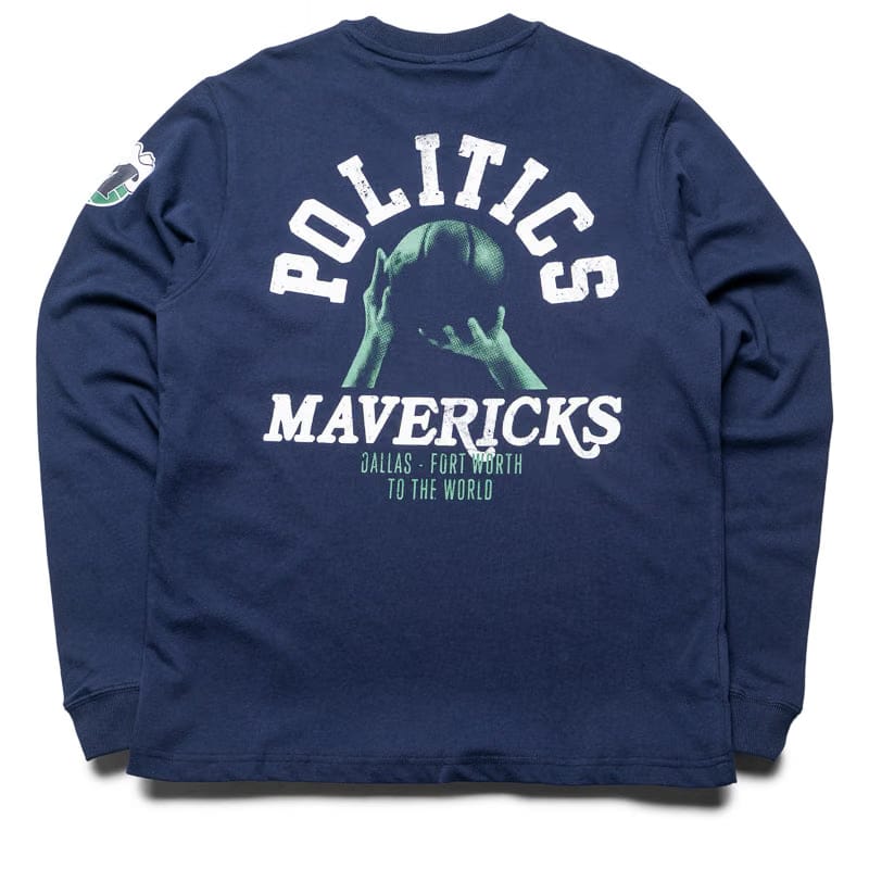 Mitchell & Ness Politics x Dallas Mavericks x Mitchell & Ness L/S Tee - Navy
