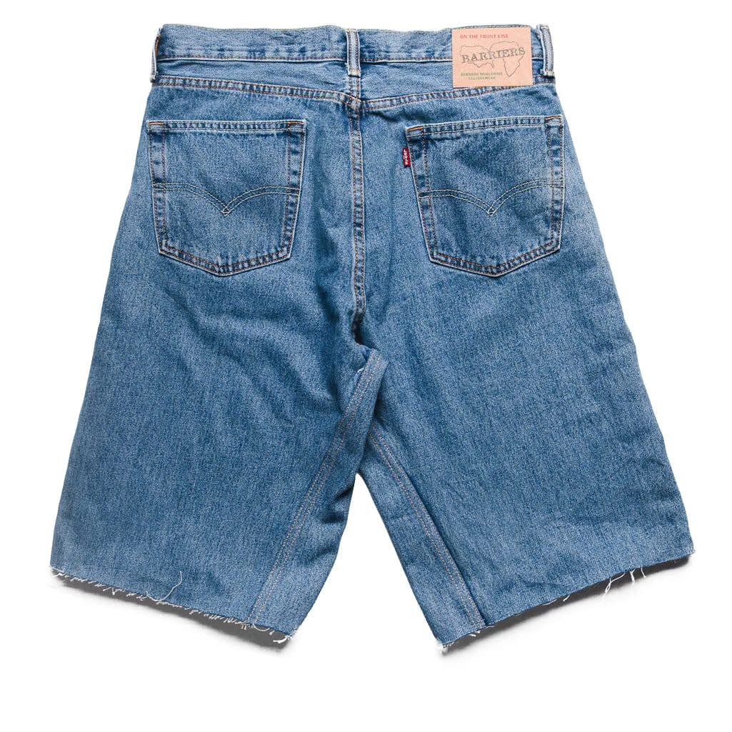 Barriers Worldwide Cowrie Aged Denim Shorts - Indigo