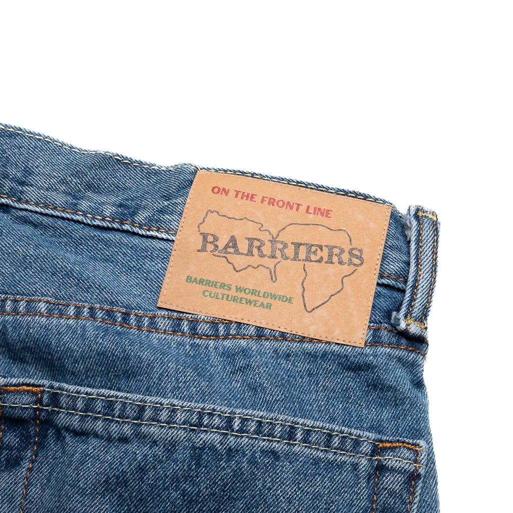 Barriers Worldwide Cowrie Aged Denim Shorts - Indigo