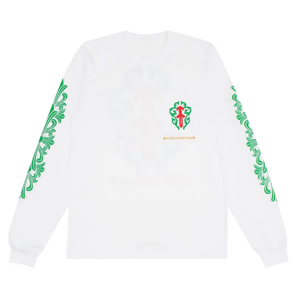 Chrome Hearts Los Angeles Exclusive Christmas Pocket Long-Sleeve White
