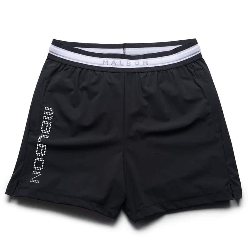 Malbon Golf Malbon Run Club MRC Tech Shorts - Jet Black