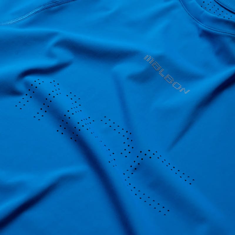 Malbon Golf Malbon Run Club MRC Baselayer Tee - Directoire Blue