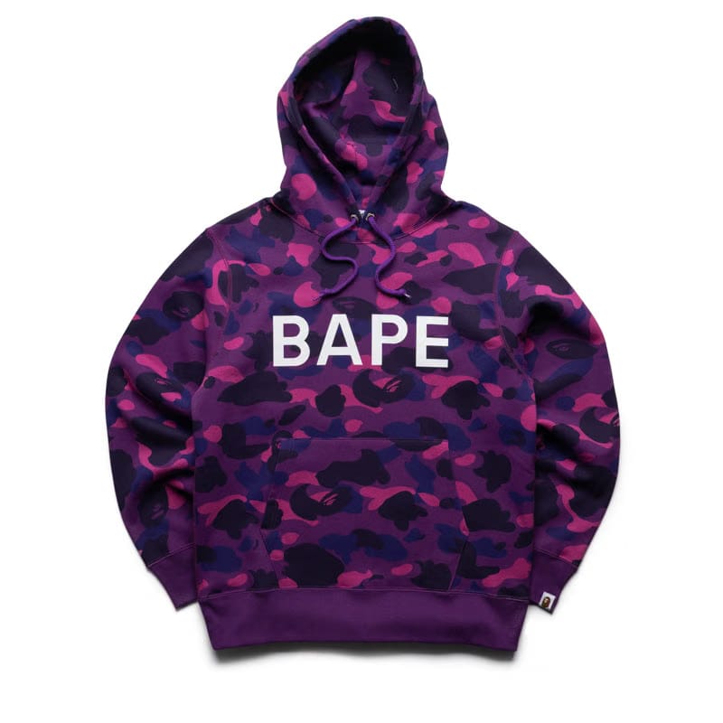 BAPE A Bathing Ape Color Camo Bape Pullover Hoodie - Purple