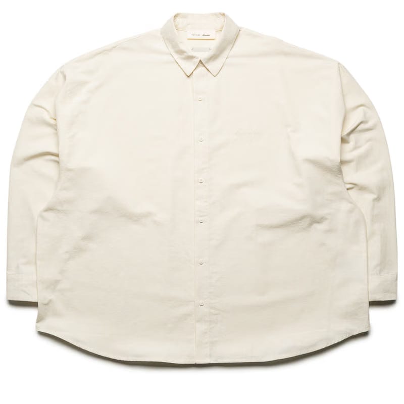 Fear Of God Essentials Signature Button Up Shirt - Ivory