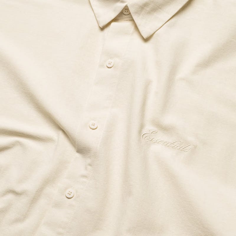 Fear Of God Essentials Signature Button Up Shirt - Ivory