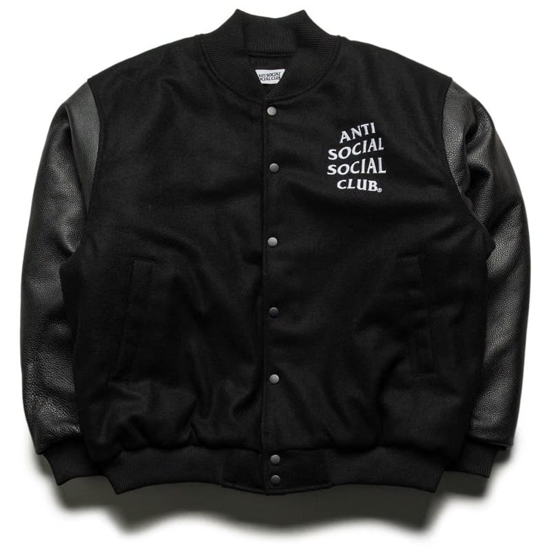 Anti Social Social Club Team Anxious Varsity Jacket - Black