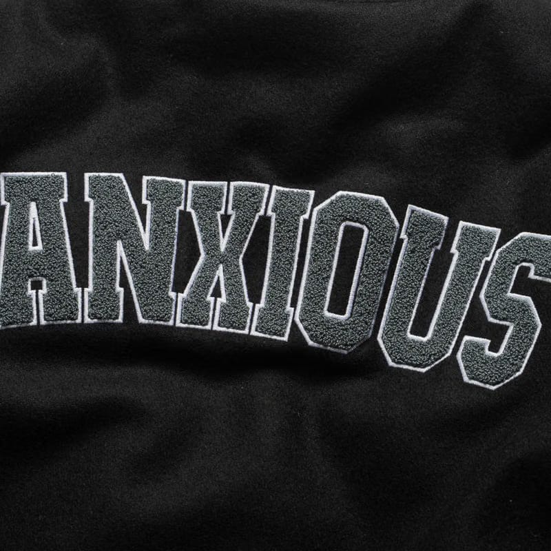 Anti Social Social Club Team Anxious Varsity Jacket - Black