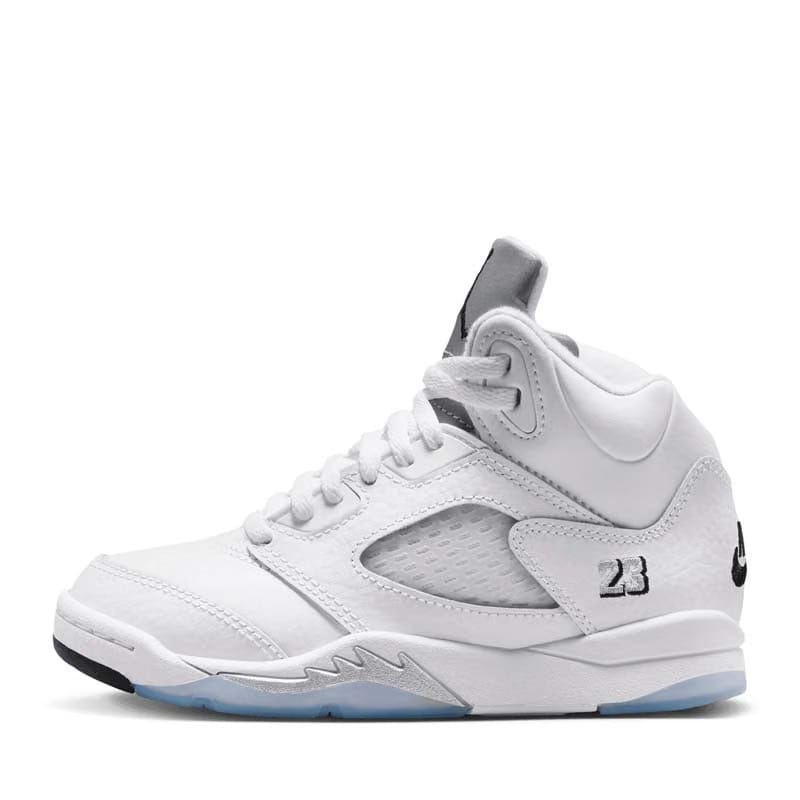 Air Jordan Jordan 5 Retro (PS) - White/Metallic Silver