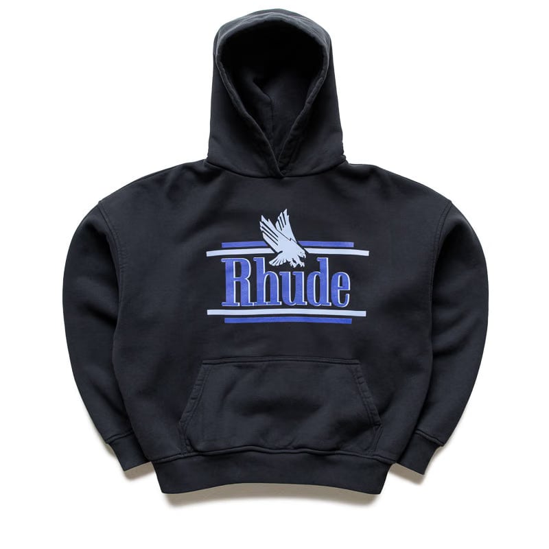 Rhude Rossa Hoodie - Vintage Black/Blue