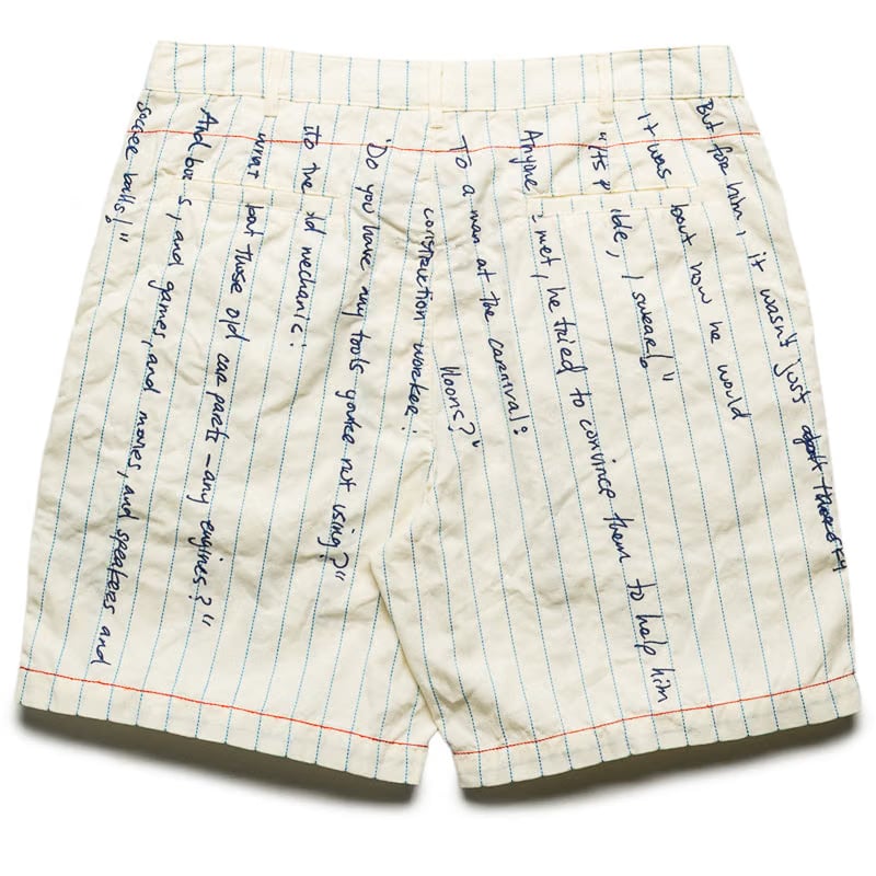 KidSuper Paper Handwriting Pleated Shorts - White