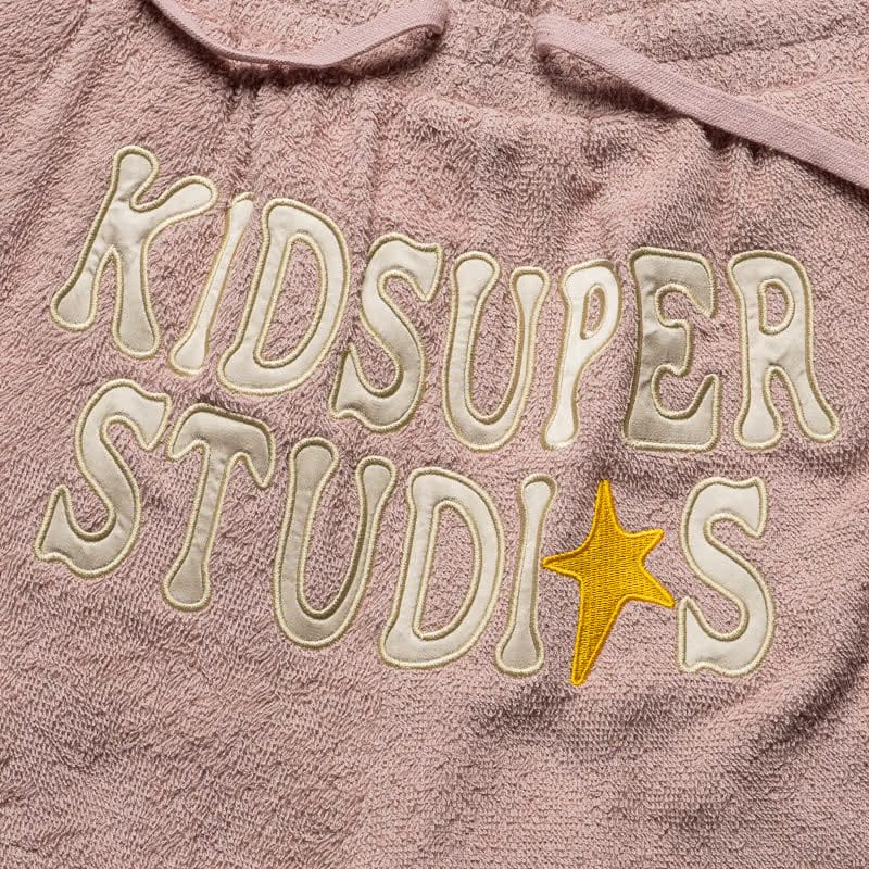 KidSuper Terrycloth Stars Shorts- Pastel Pink