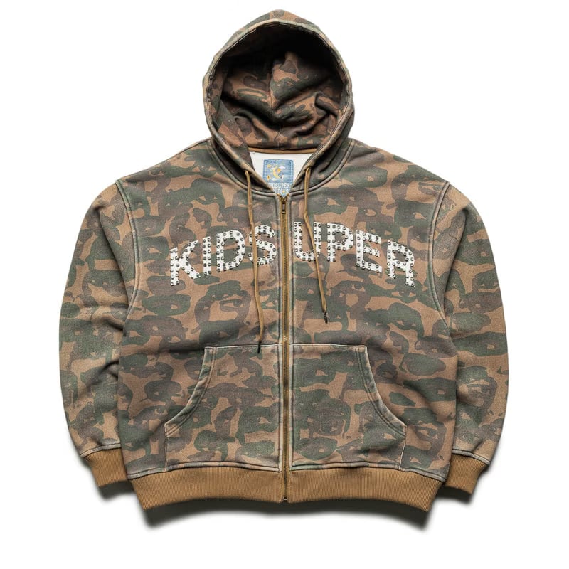 KidSuper Face Camo Hoodie - Dark Green