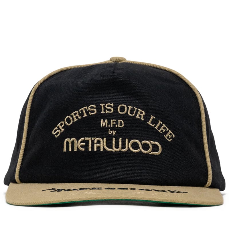 Metalwood Studio Professional Piping Snapback - Black/Gold
