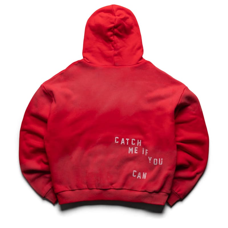 Nothing Grows Overnight Arched Pullover Hoodie - Red