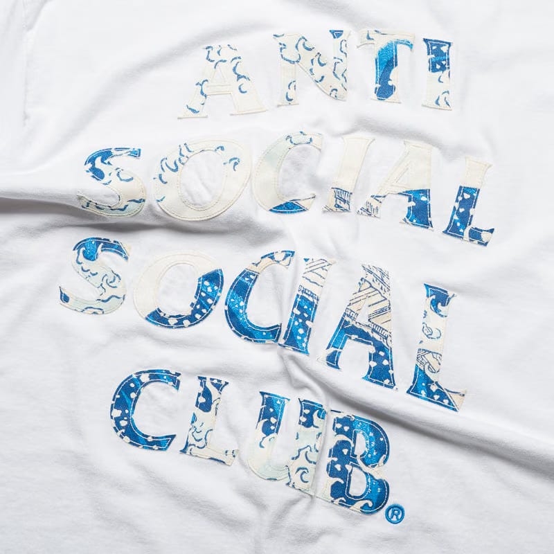 Anti Social Social Club Tonkatsu Boro Wave Tee - White