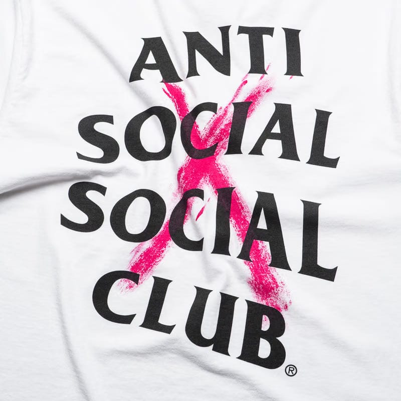 Anti Social Social Club Cancelled Hand Painted Tee - White