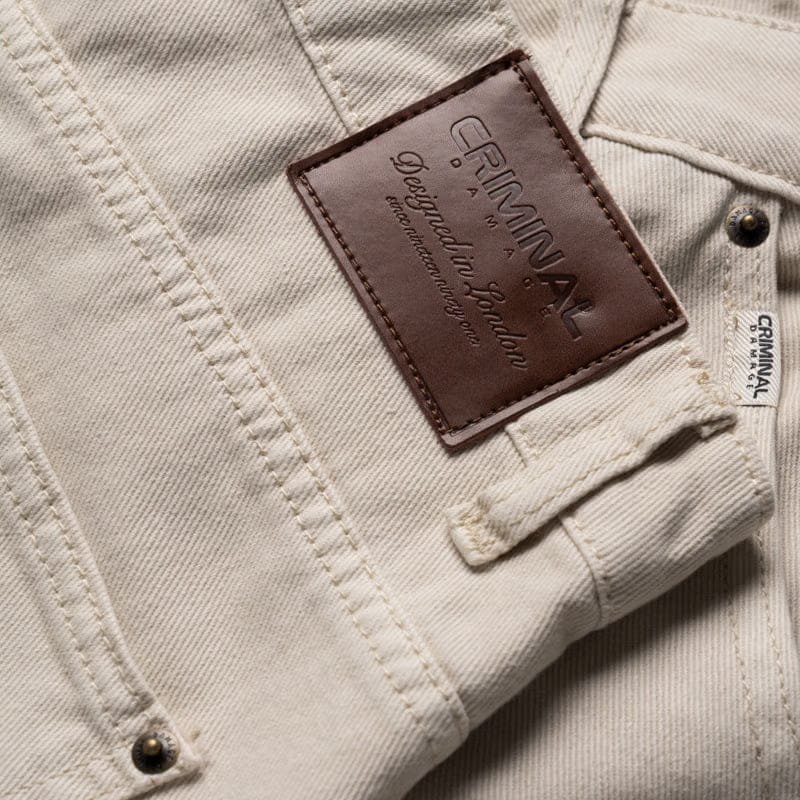 Criminal Damage Logo Mechanic Shorts - Washed Stone