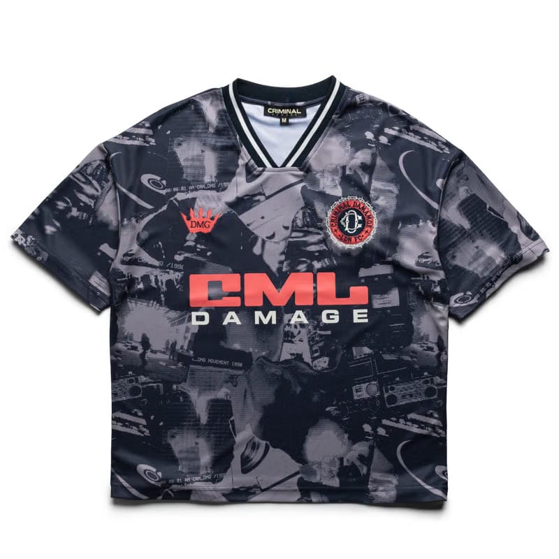 Criminal Damage Carnival FC Football Shirt - Greyscale