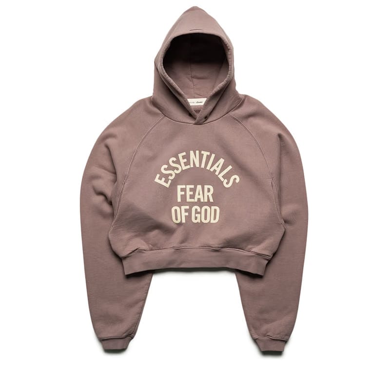Fear of God Essentials Women's Fear Of God Essentials Campus 90's Cropped Raglan Hoodie - Faded Mauve