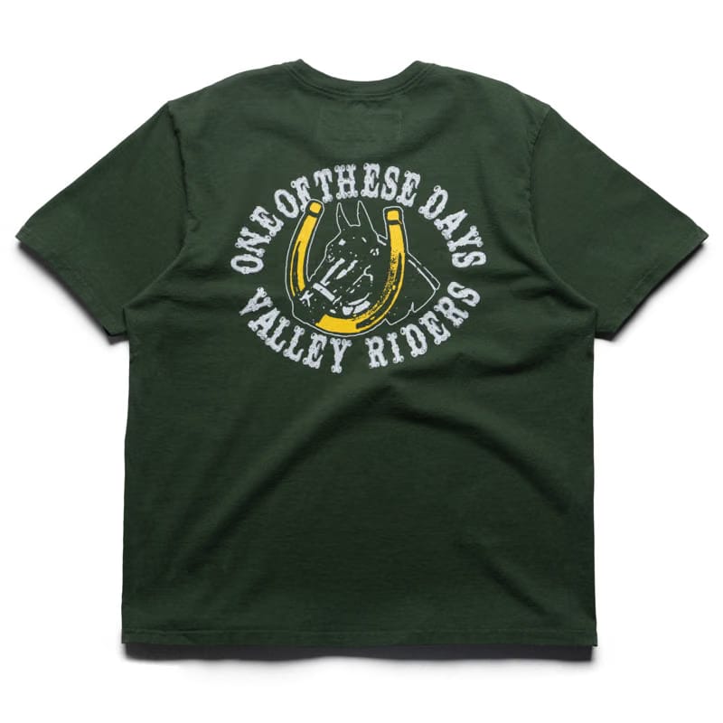 One Of These Days Valley Riders Tee - Sun Faded Washed Forest Green