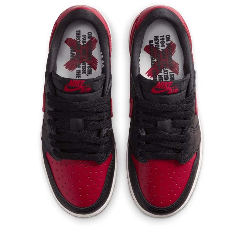 Air Jordan 1 Retro Low OG 'Banned' (GS) - Black/Varsity Red