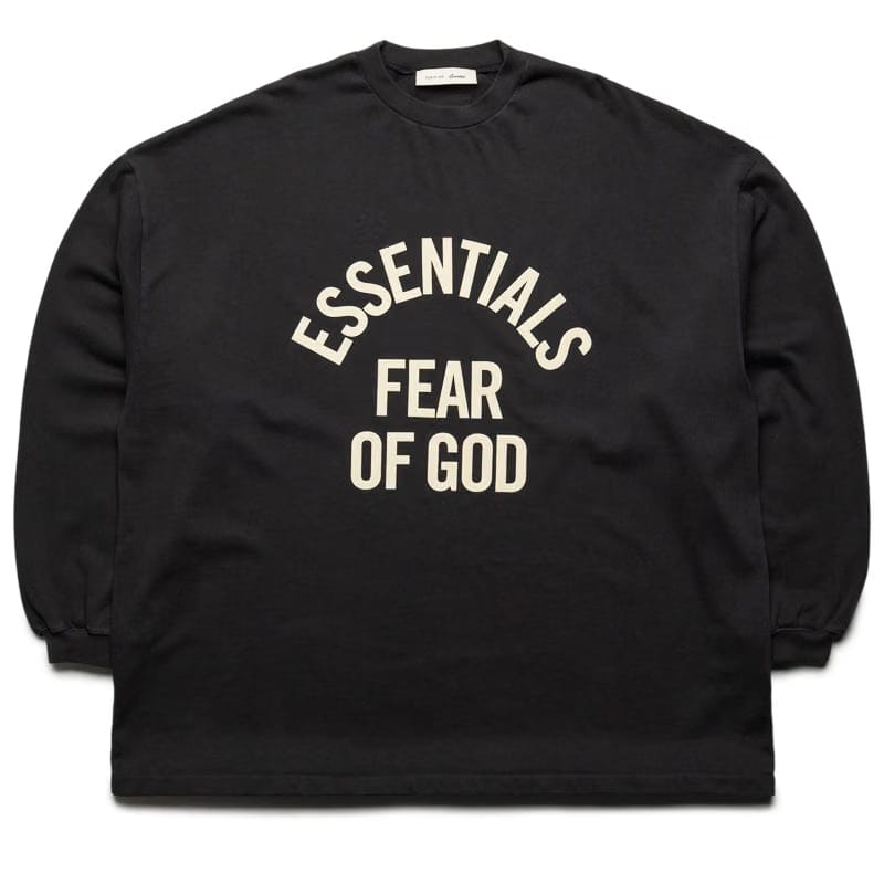 Fear Of God Essentials Campus 90's L/S Tee - Faded Black