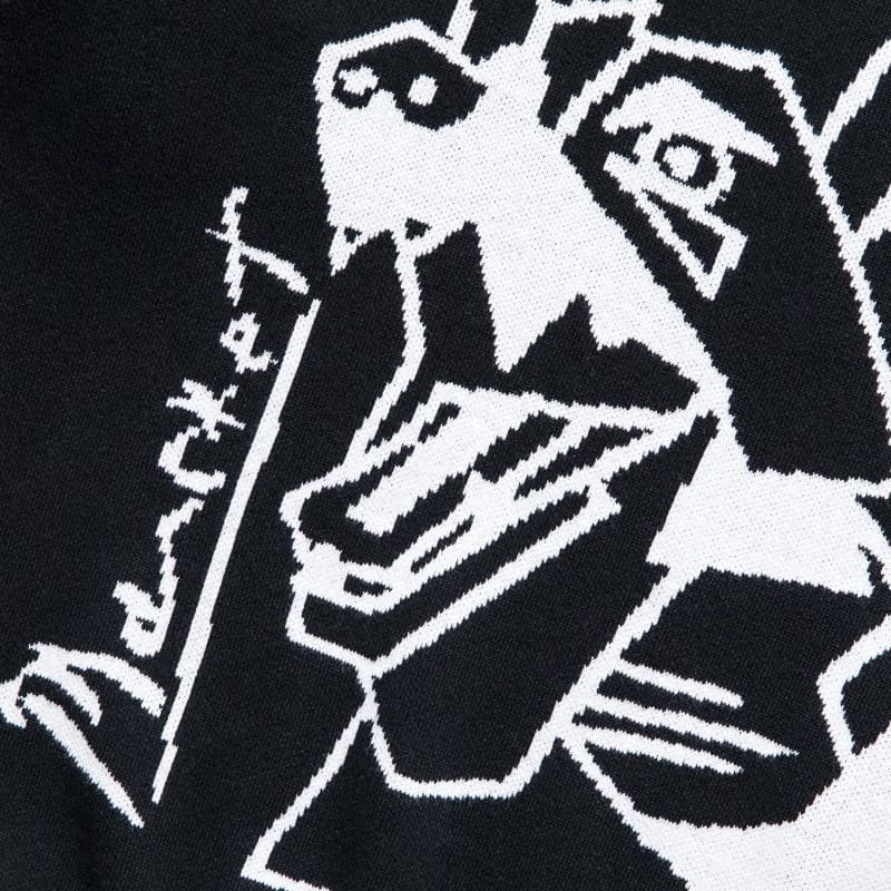 Market Cubism Beware Knit Sweater - Black/White