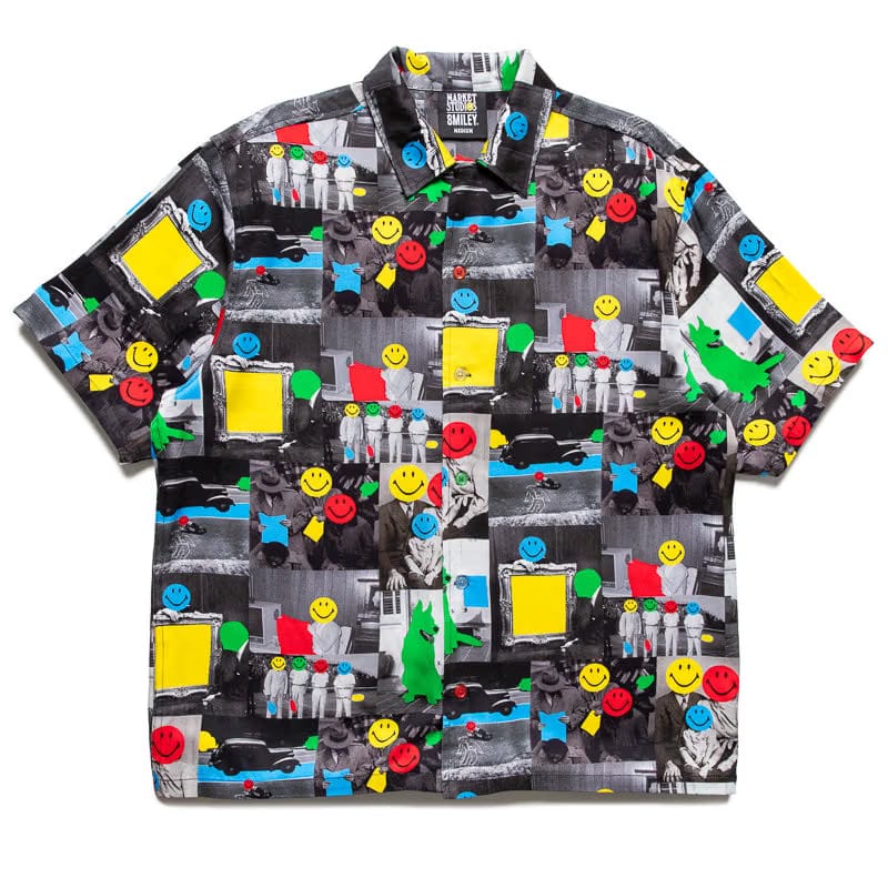 Market Smiley Collage Woven Shirt - Multi