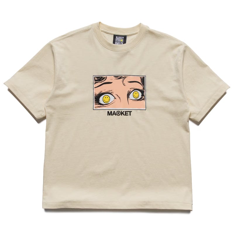 Market Smiley Eye See You Tee - Wood Ash