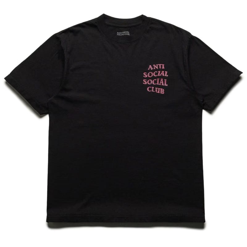 Anti Social Social Club Rhinestone Mind Games Tee - Black/Pink