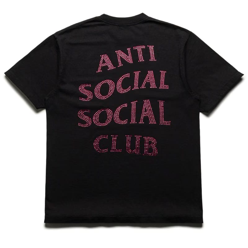 Anti Social Social Club Rhinestone Mind Games Tee - Black/Pink