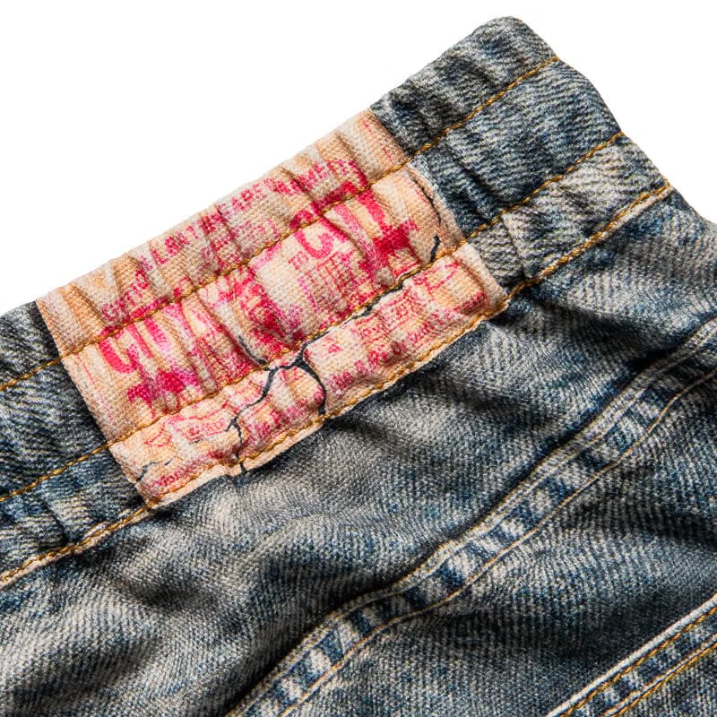 BAPE A Bathing Ape Bape Sta Fake Print Shorts - Light Indigo