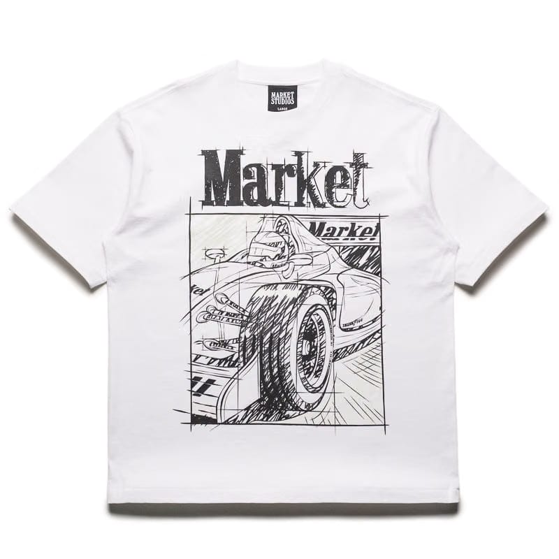 Market Scribbled Formula UV Tee - White