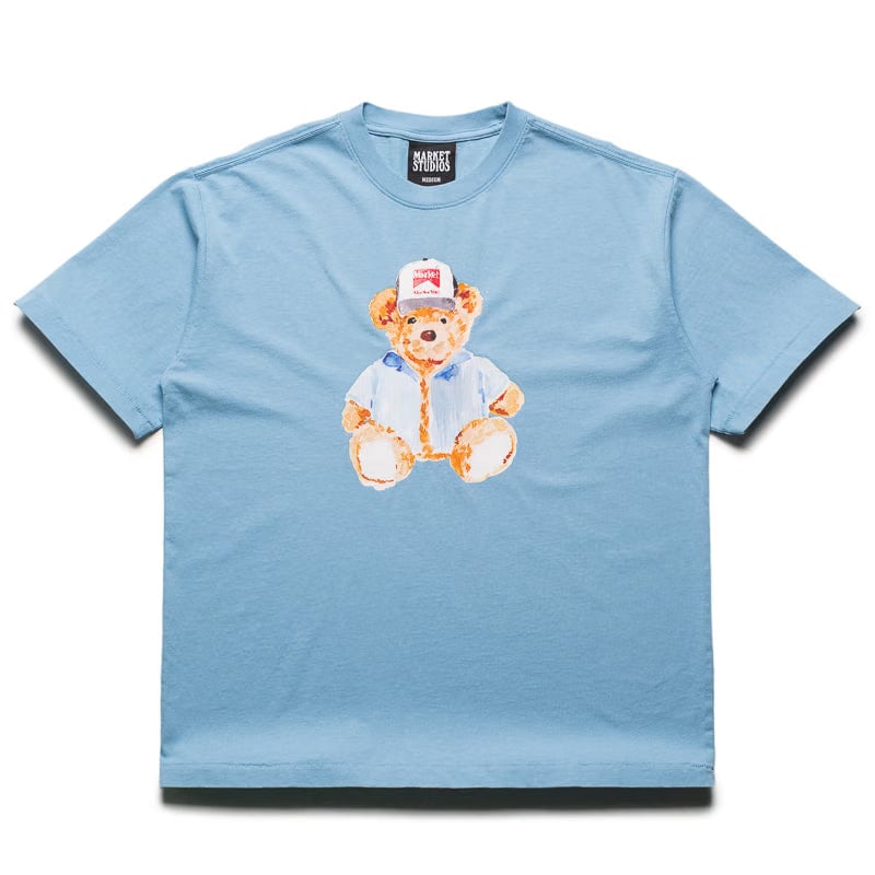 Market Watercolor Teddy Tee - Dusk Blue