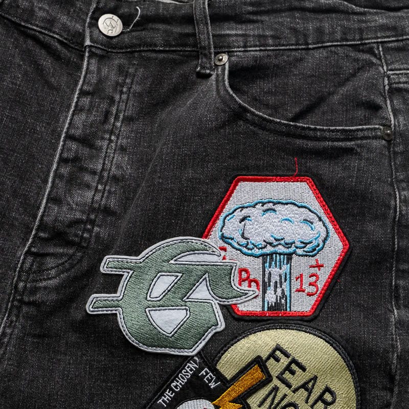 Godspeed New York Patchwork Denim Shorts V2 - Black