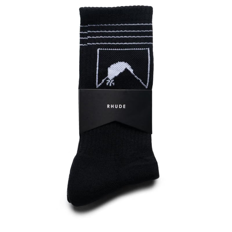 Rhude Moonlight Outline Sock - Black/White